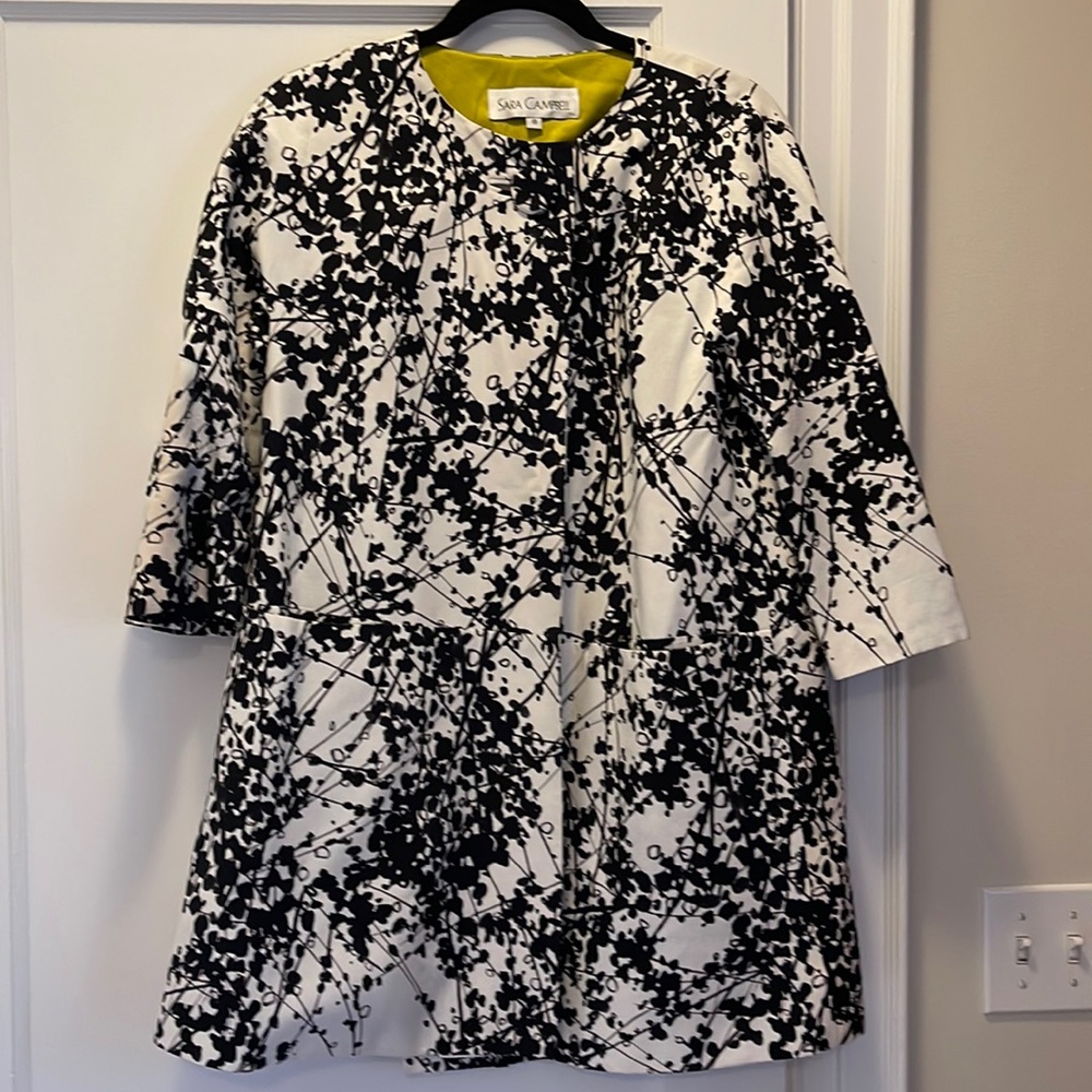 Sara Campbell black & white jacket / topper